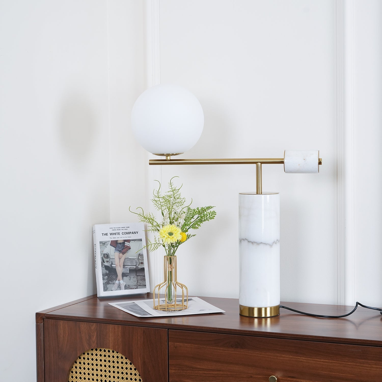 Vathayre Marble Minimalism Table Lamp-Neutral Decor