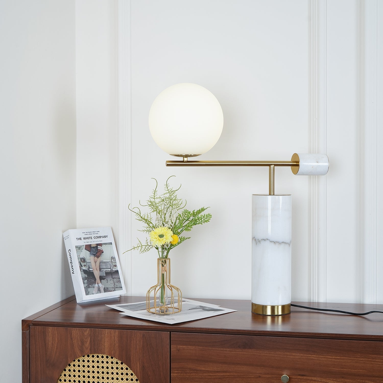Vathayre Marble Minimalism Table Lamp-Neutral Decor