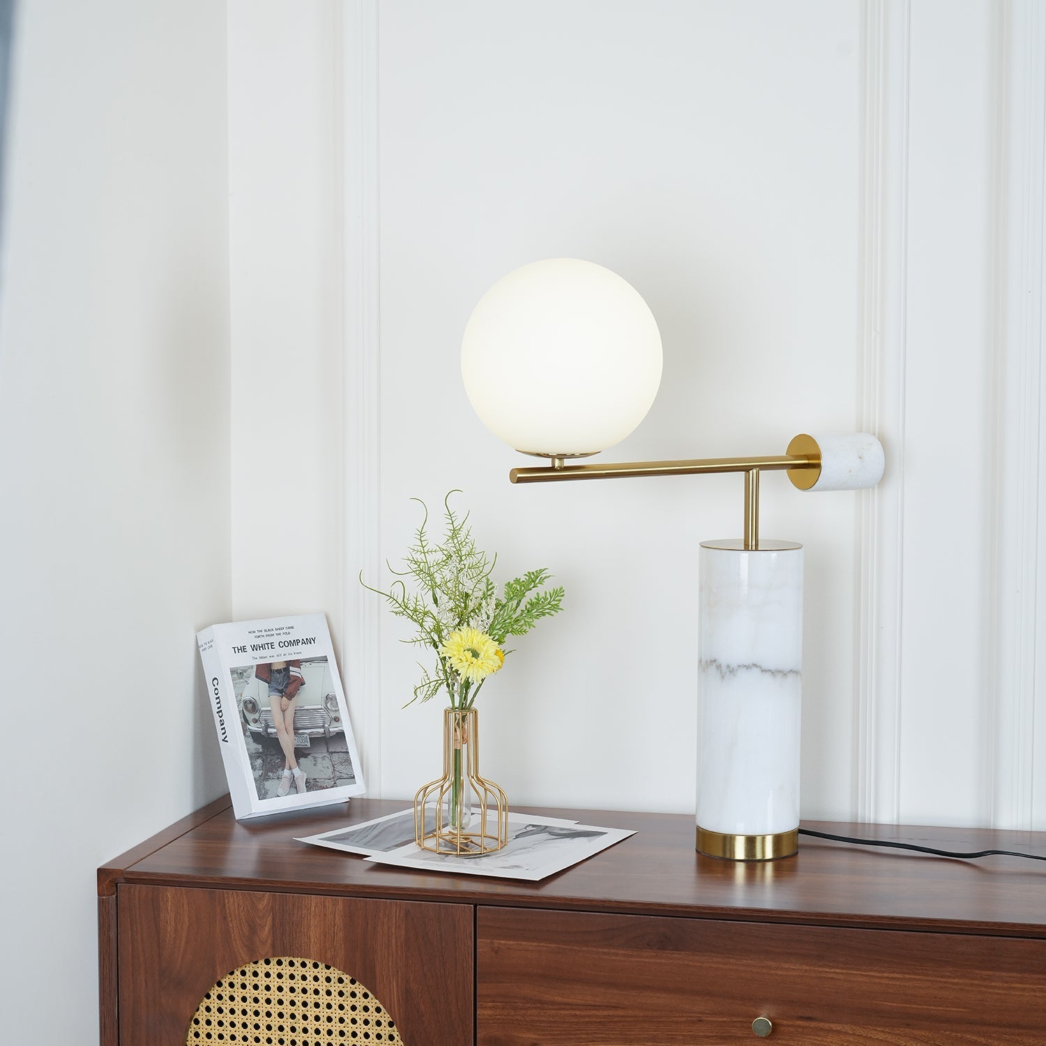 Vathayre Marble Minimalism Table Lamp-Neutral Decor