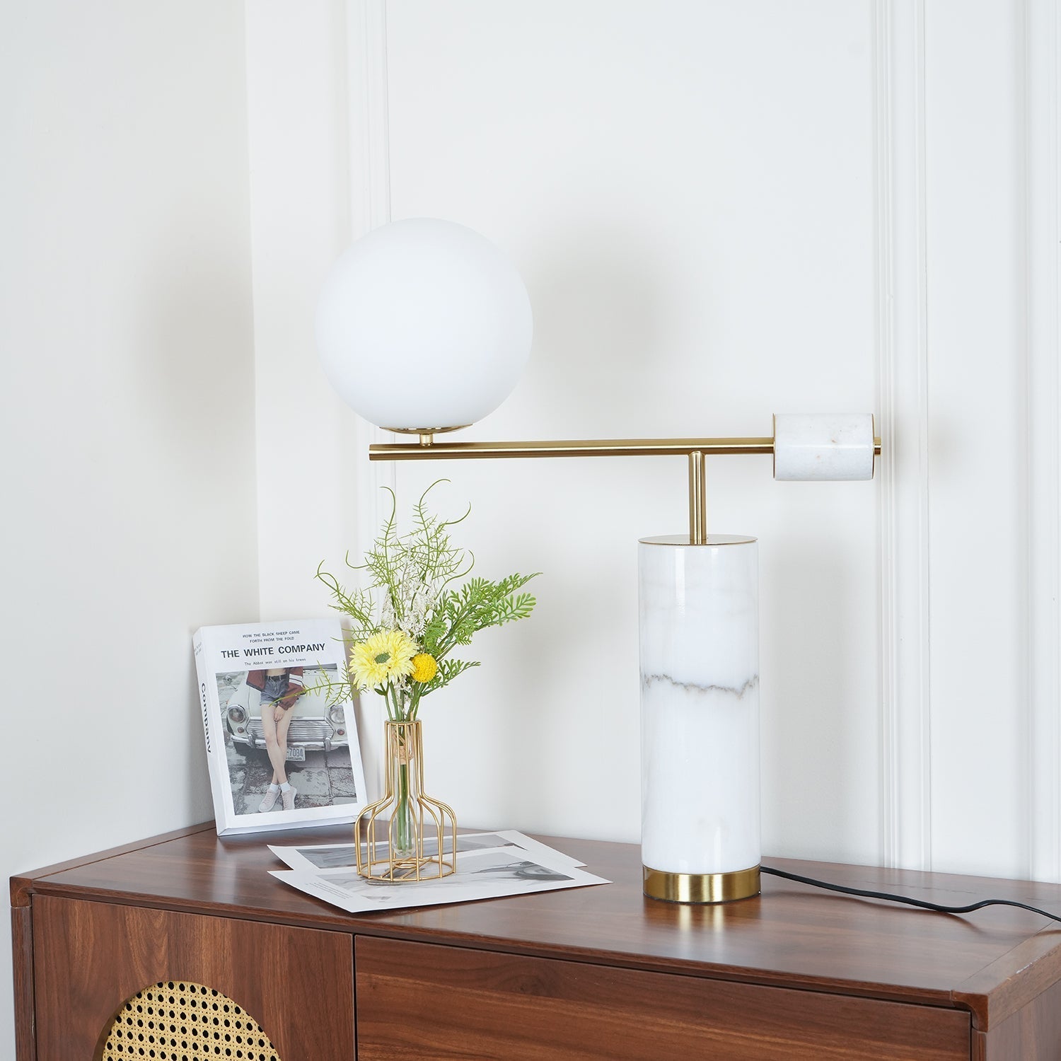 Vathayre Marble Minimalism Table Lamp-Neutral Decor