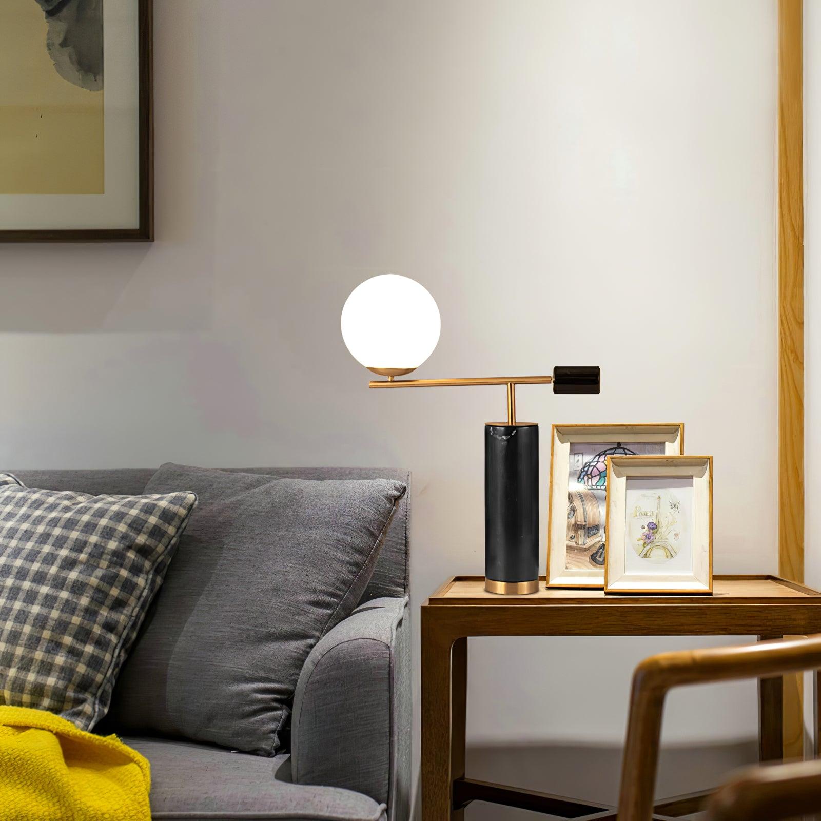 Vathayre Marble Minimalism Table Lamp-Neutral Decor
