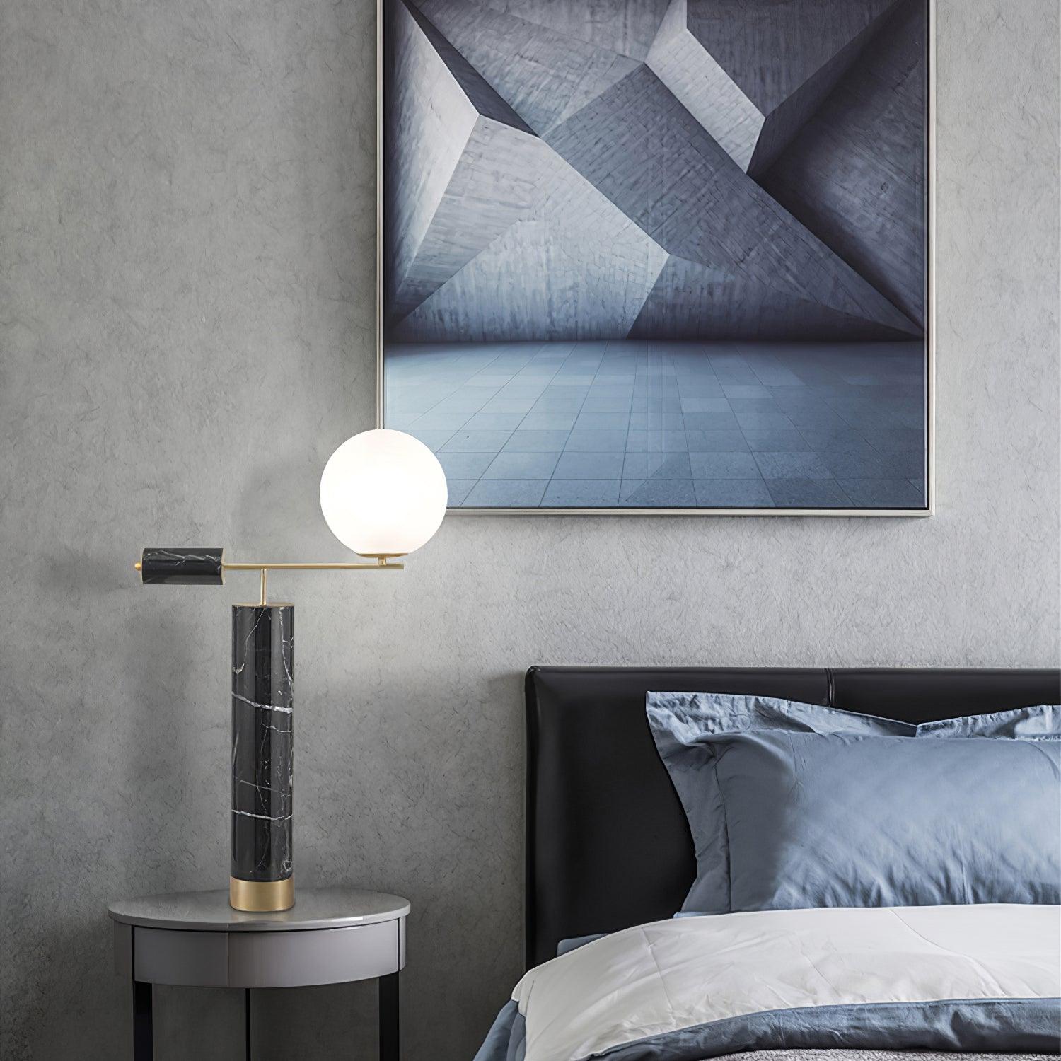 Vathayre Marble Minimalism Table Lamp-Neutral Decor