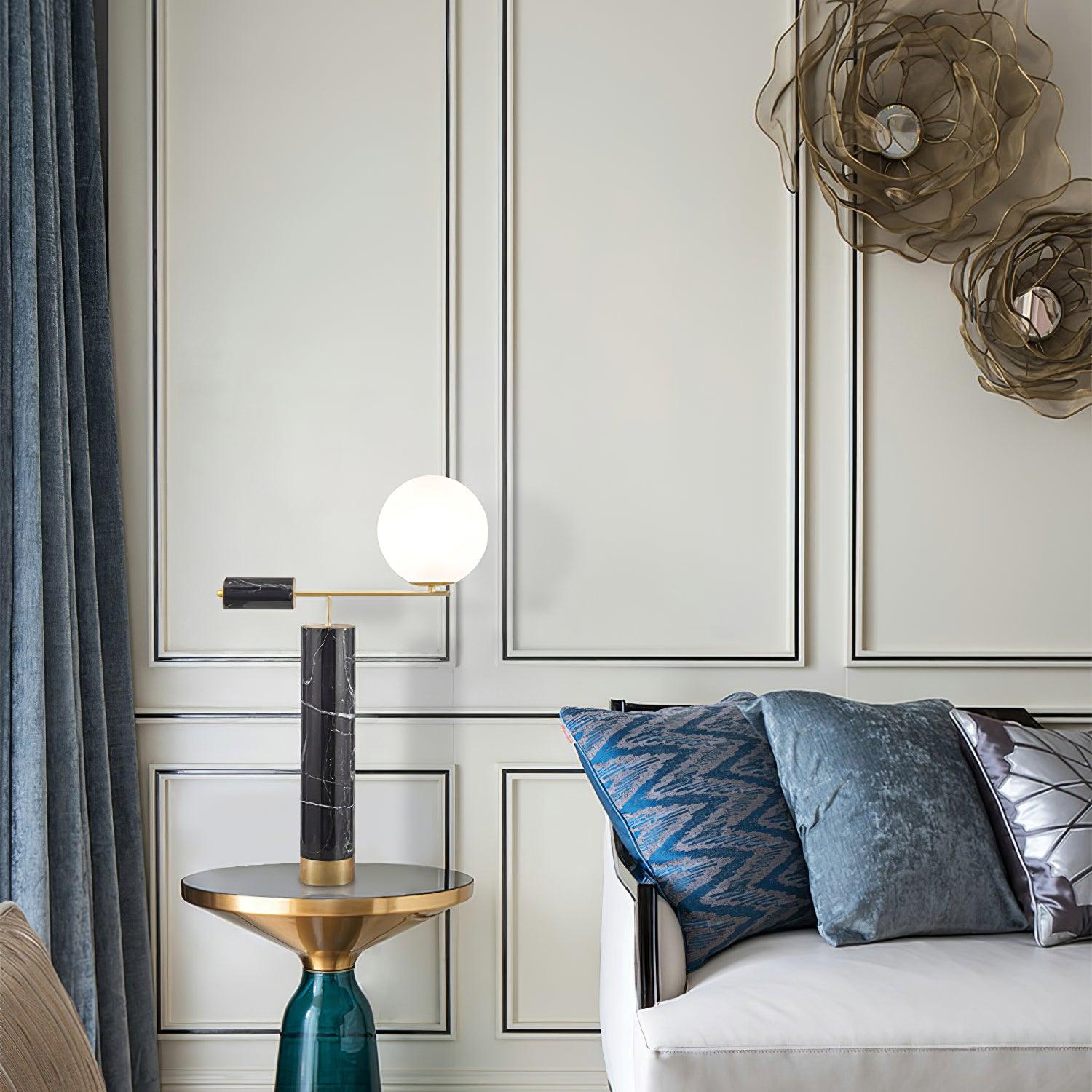 Vathayre Marble Minimalism Table Lamp-Neutral Decor