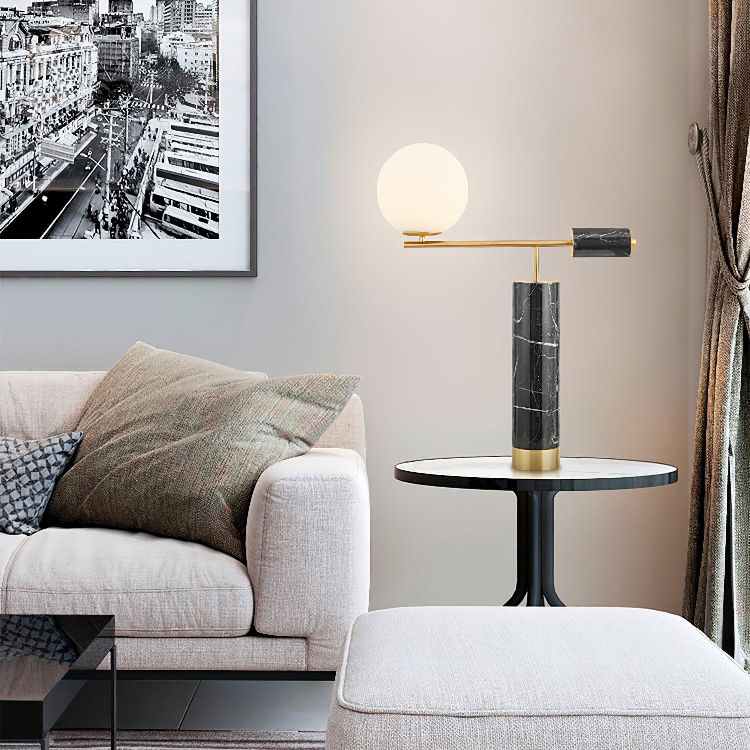 Vathayre Marble Minimalism Table Lamp-Neutral Decor