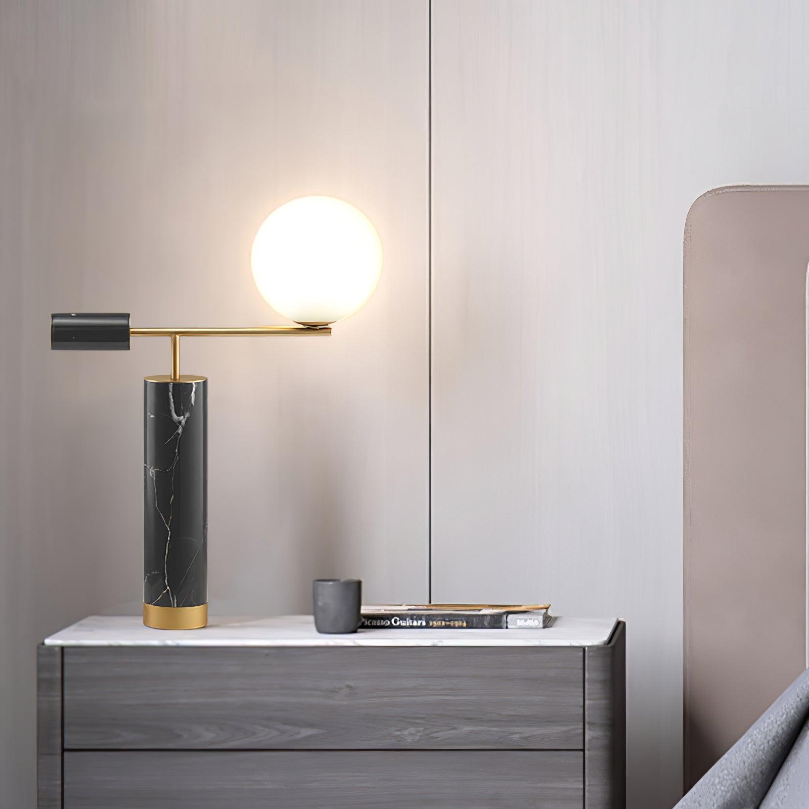 Vathayre Marble Minimalism Table Lamp-Neutral Decor