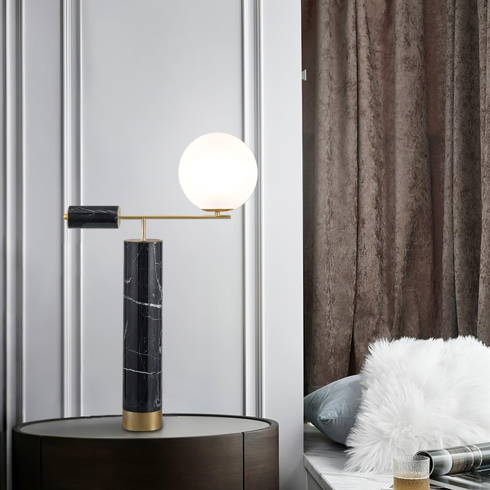 Vathayre Marble Minimalism Table Lamp-Neutral Decor