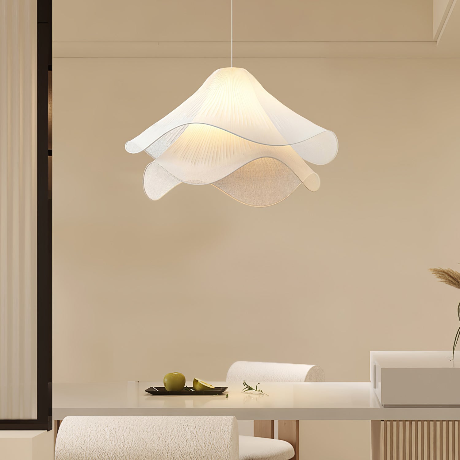 Revn Modern Art Deco Bloom Flower Pendant Light - Neutral Decor
