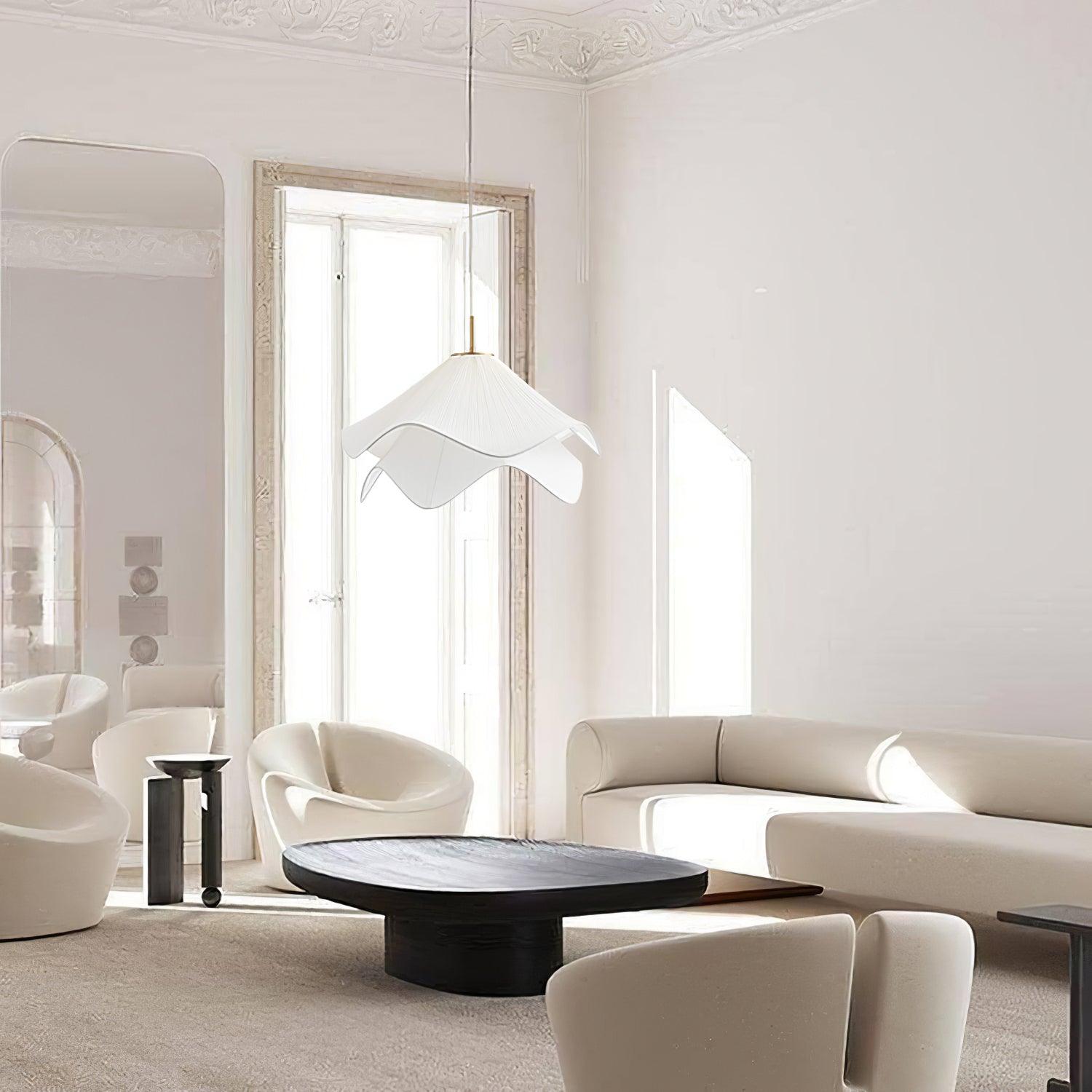 Evanel Fabric Artistic Pendant Light-Neutral Decor
