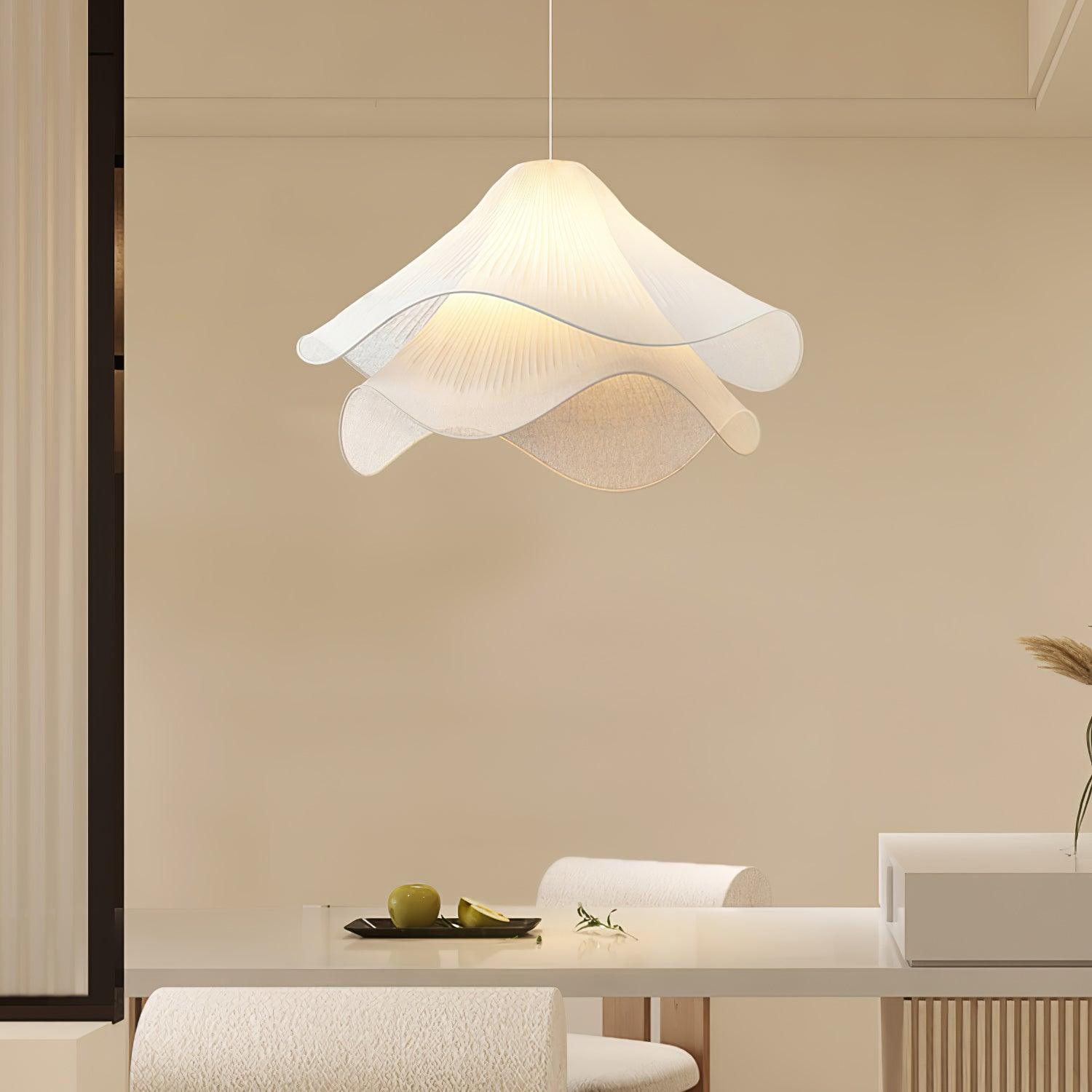 Evanel Fabric Artistic Pendant Light-Neutral Decor