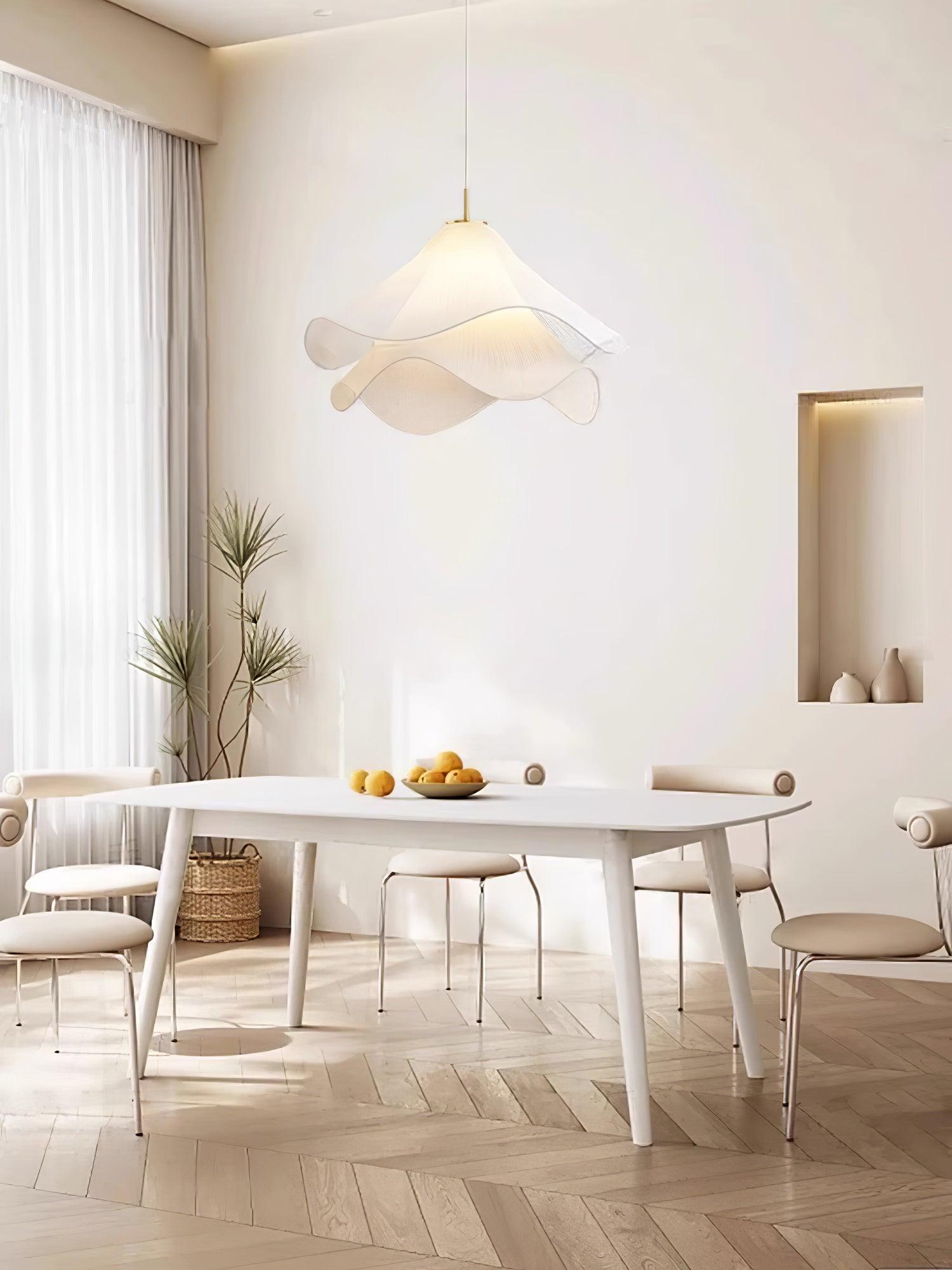 Evanel Fabric Artistic Pendant Light-Neutral Decor