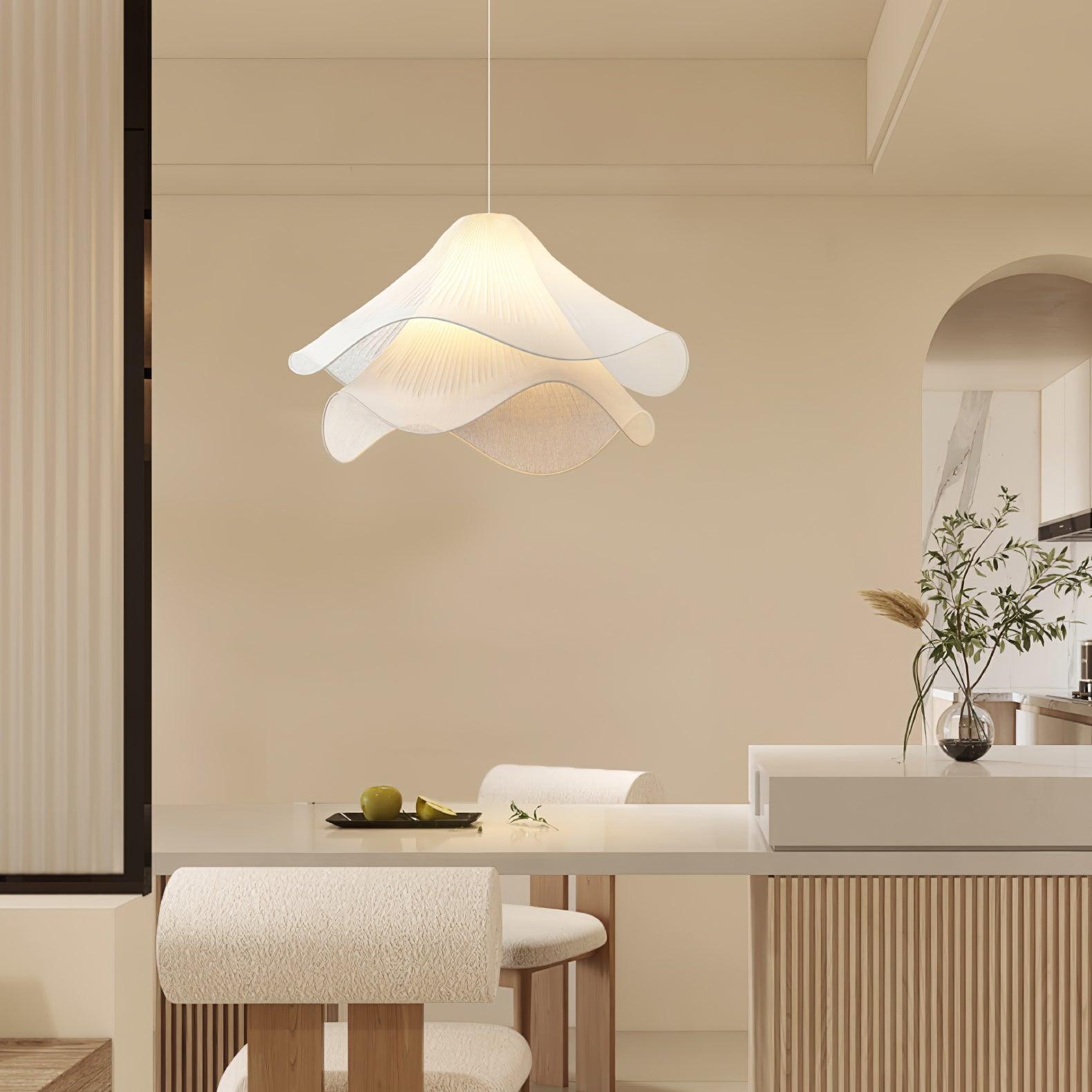 Evanel Fabric Artistic Pendant Light-Neutral Decor