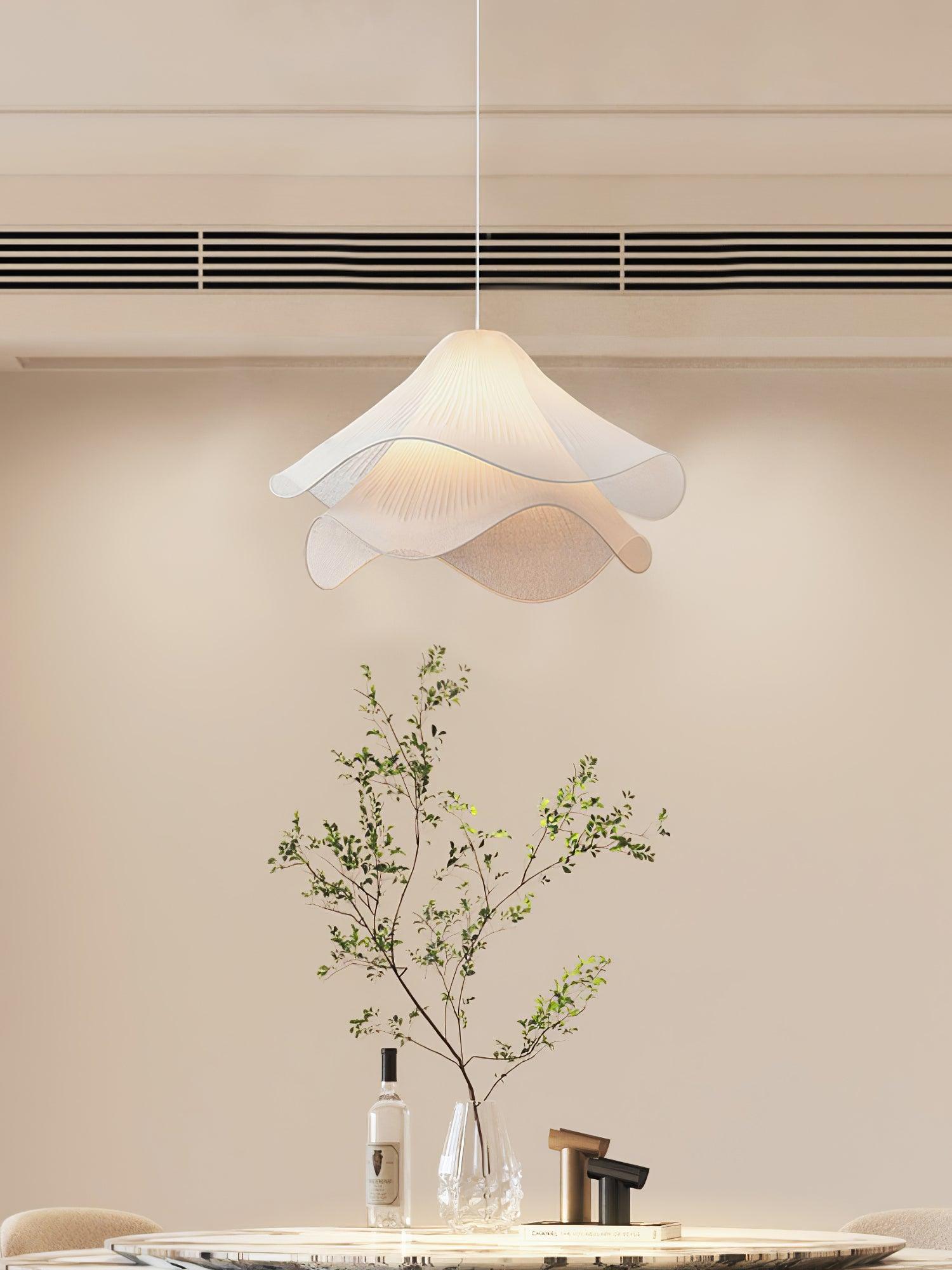 Evanel Fabric Artistic Pendant Light-Neutral Decor