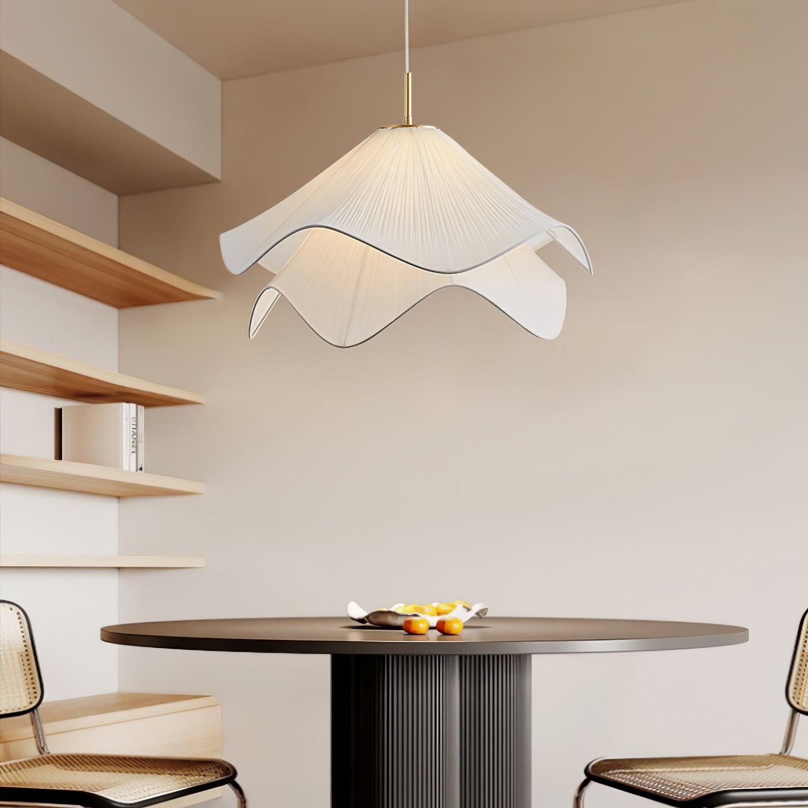 Evanel Fabric Artistic Pendant Light-Neutral Decor