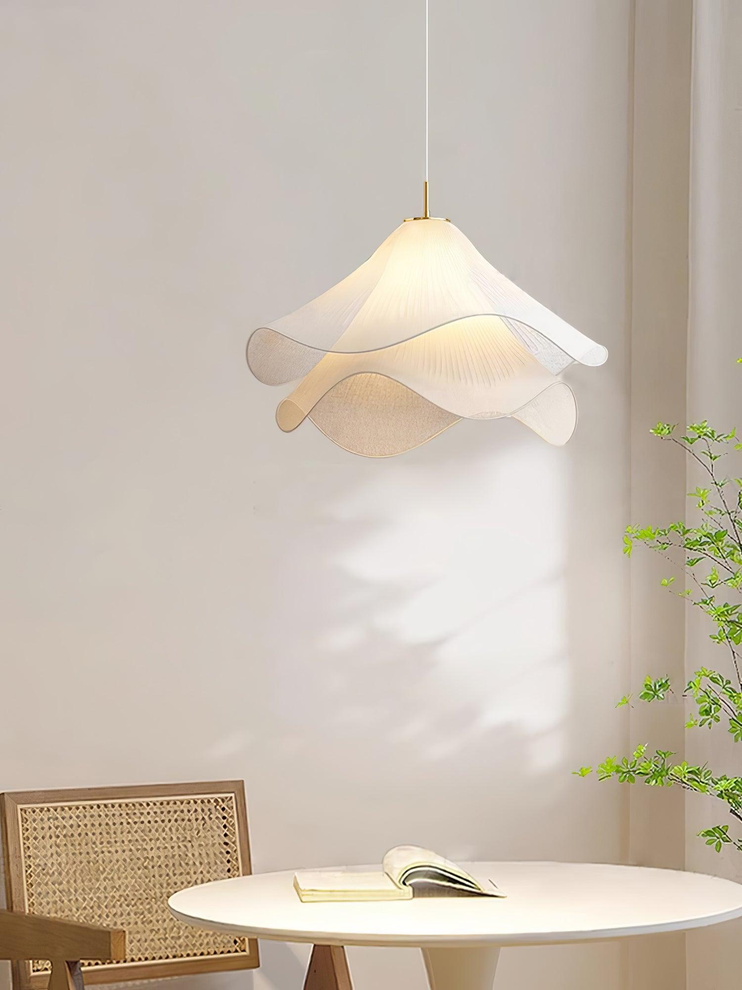 Evanel Fabric Artistic Pendant Light-Neutral Decor