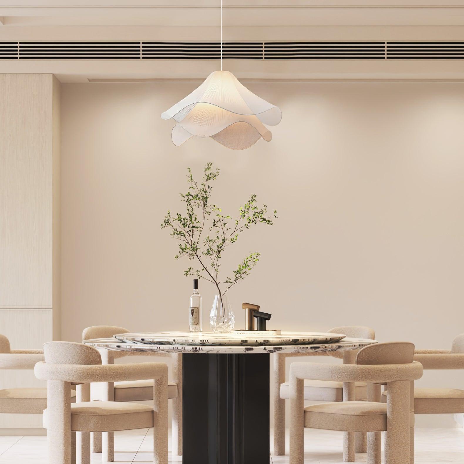 Evanel Fabric Artistic Pendant Light-Neutral Decor