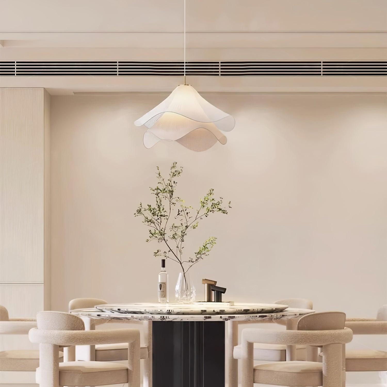Evanel Fabric Artistic Pendant Light-Neutral Decor