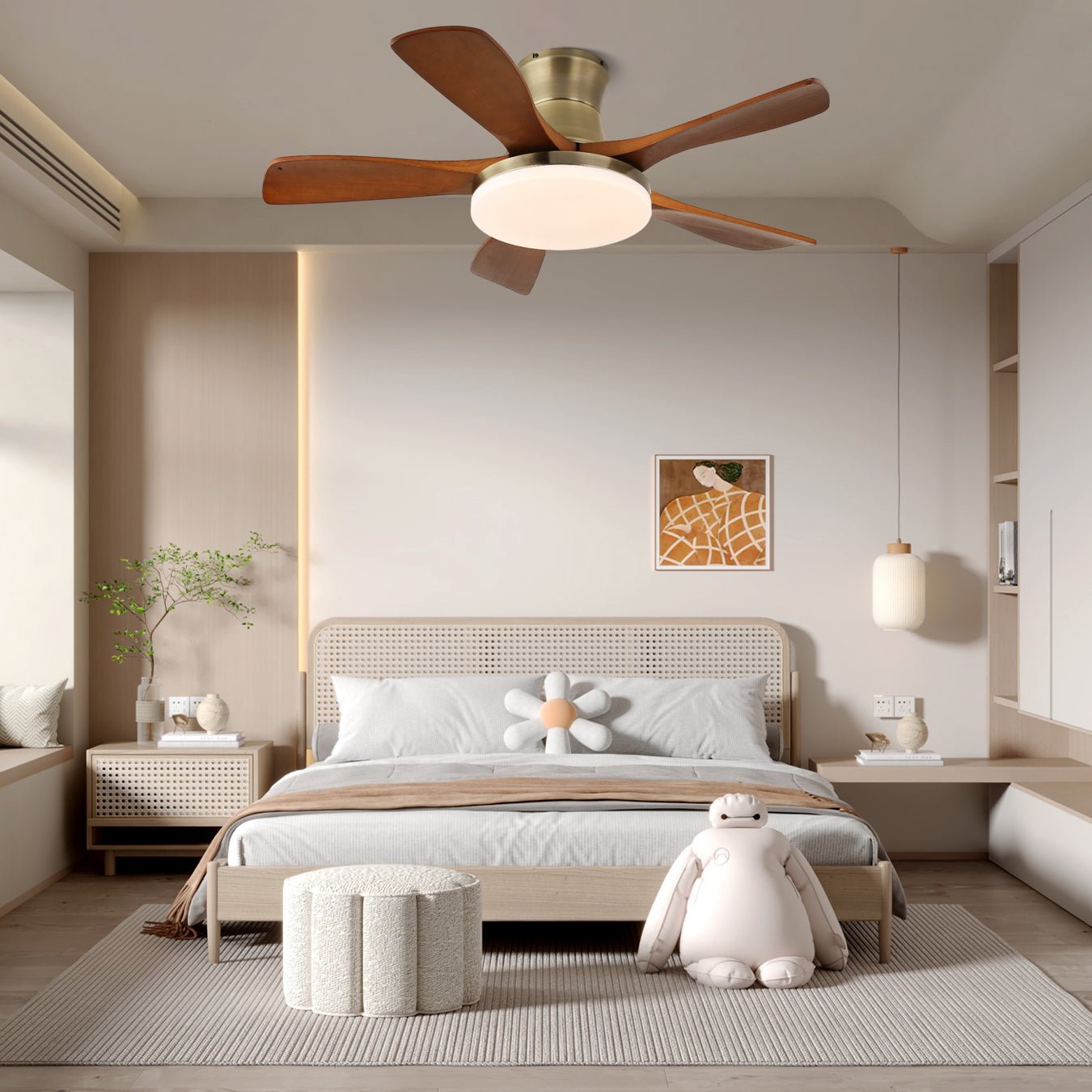 Clavon Ceiling Fan Light-Neutral Decor