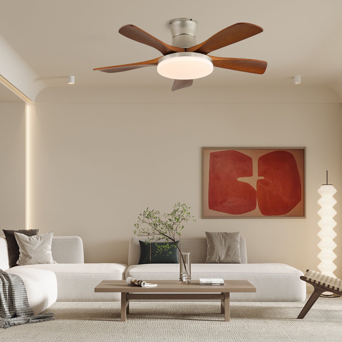 Clavon Ceiling Fan Light-Neutral Decor