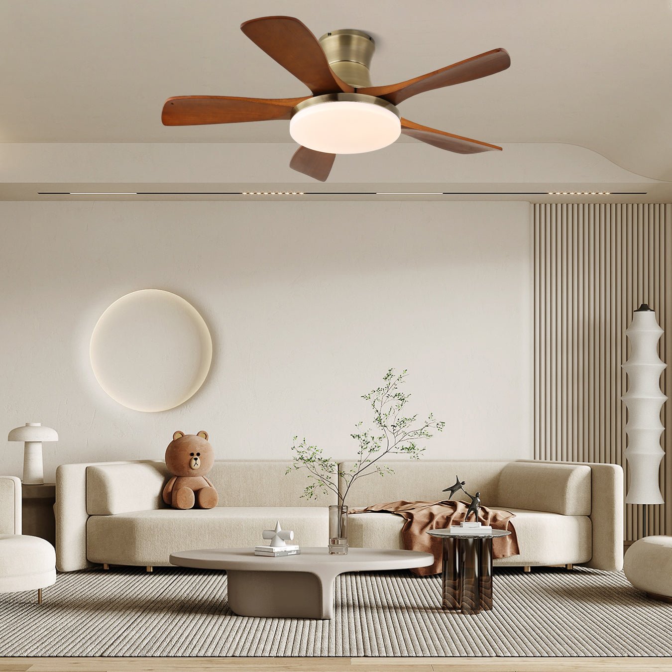 Clavon Ceiling Fan Light-Neutral Decor
