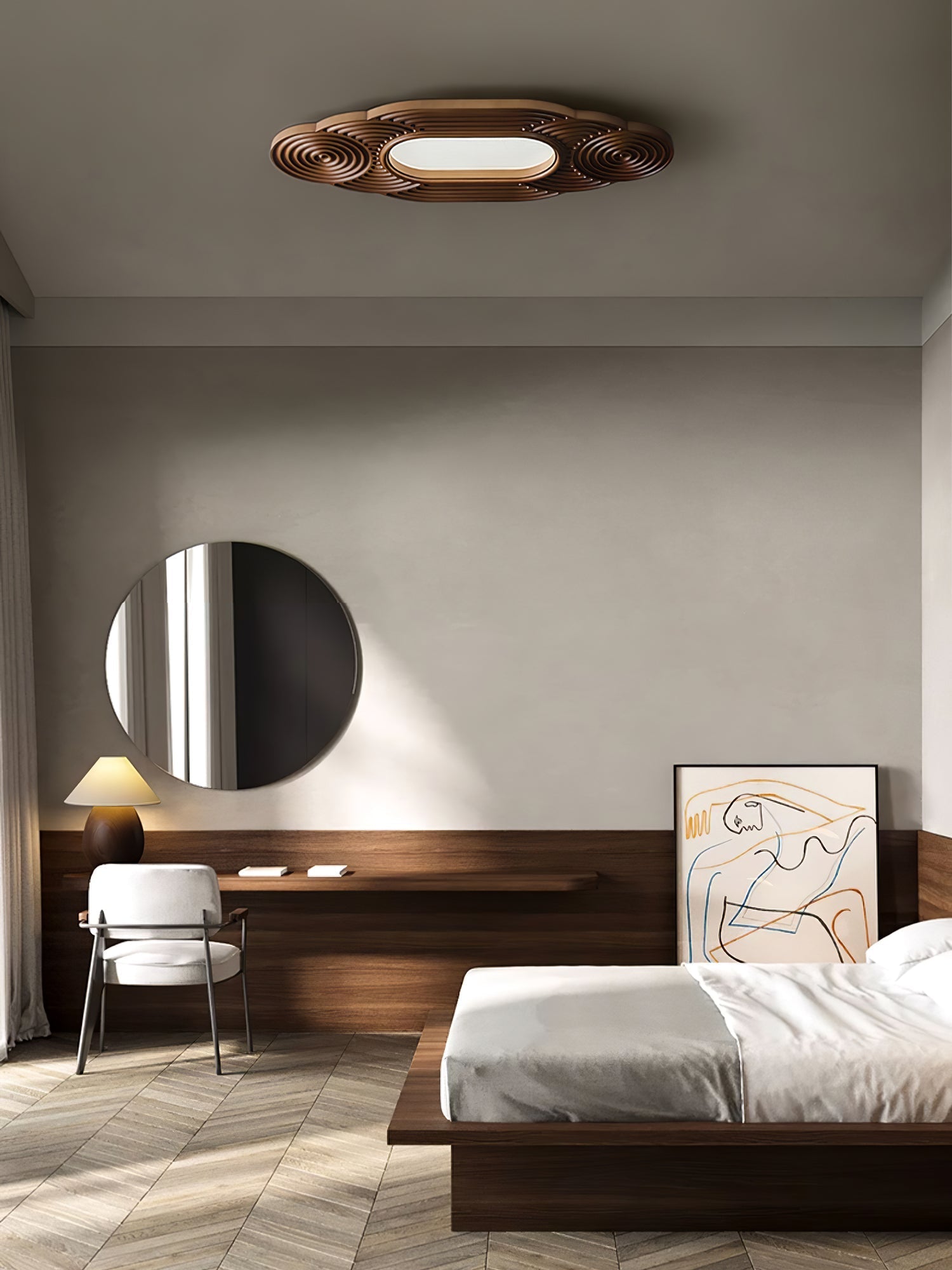 Udorionis Premium Nordic Art Wood Ceiling Lamp-Neutral Decor