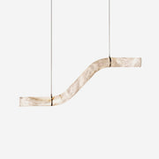Liberty Chandelier Curved Alabaster Ribbon Silhouette - Neutralighting