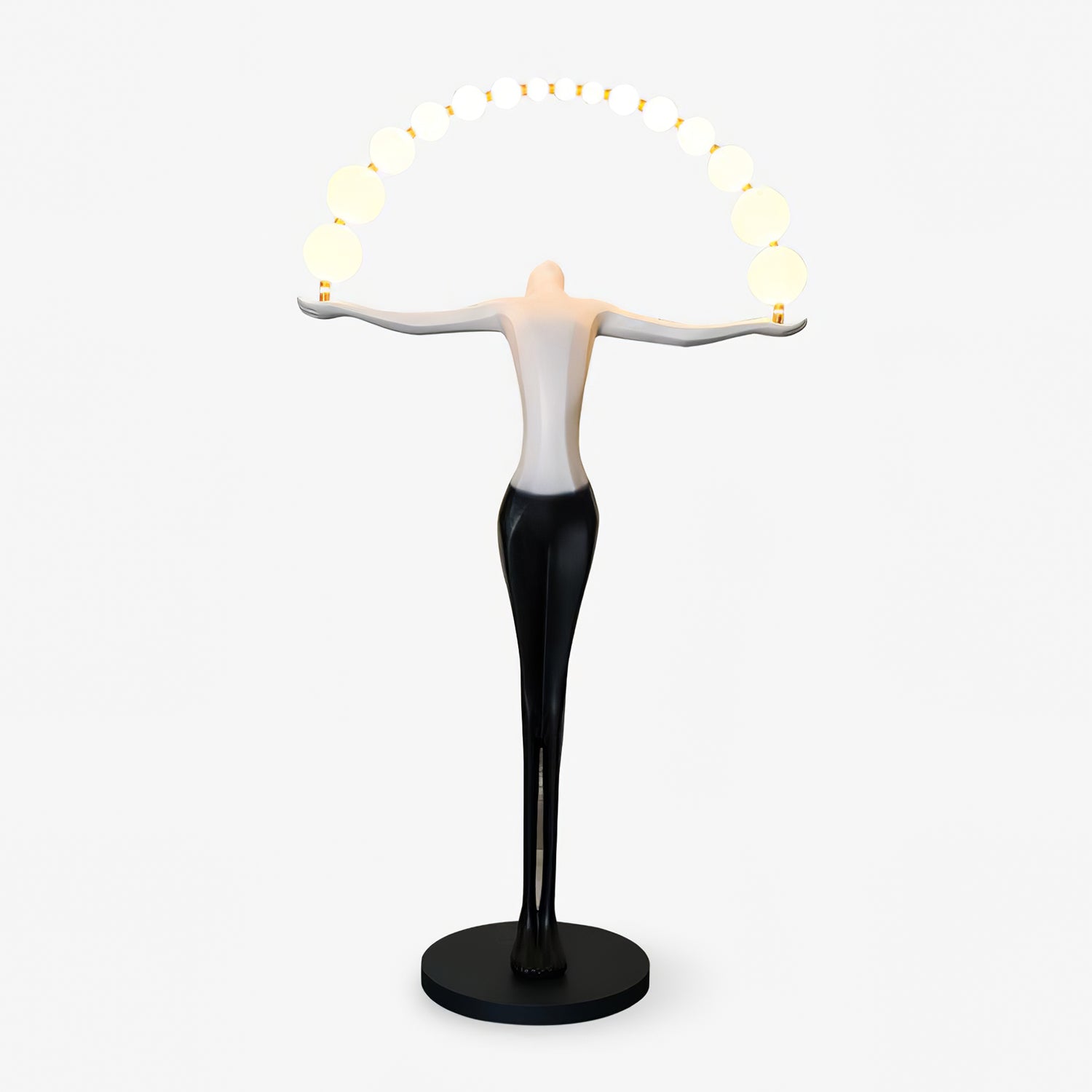 Luminara Gradient Sculptural Floor Lamp-Neutral Decor