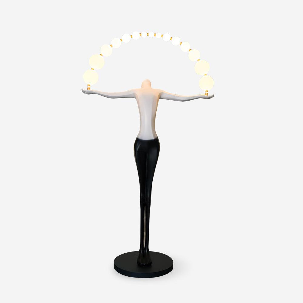 Luminara Gradient Sculptural Floor Lamp-Neutral Decor