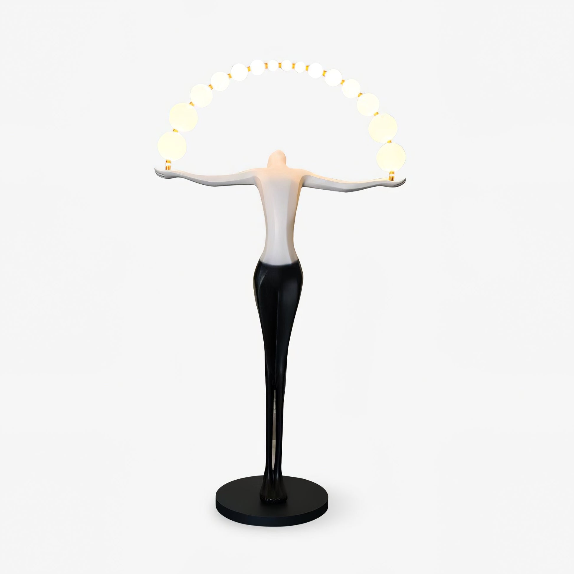 Luminara Gradient Sculptural Floor Lamp-Neutral Decor