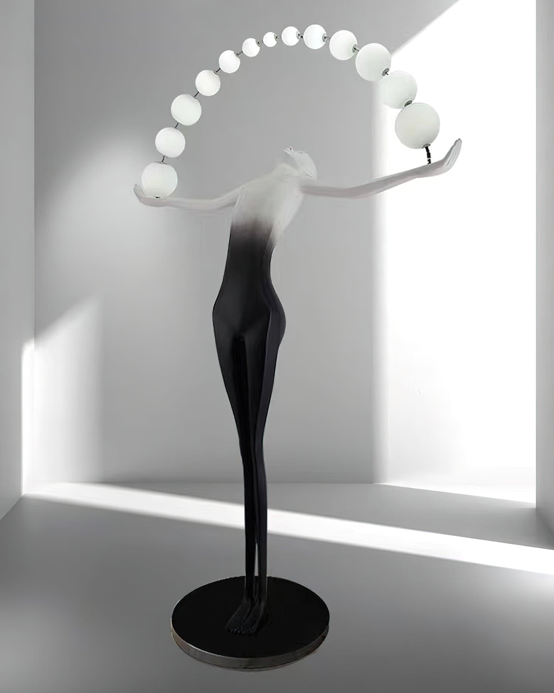 Luminara Gradient Sculptural Floor Lamp-Neutral Decor