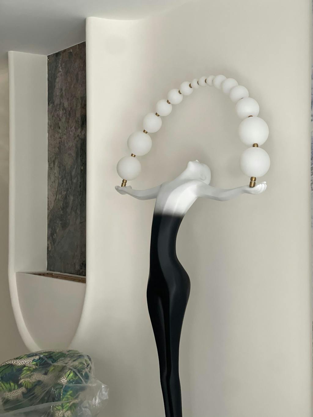 Luminara Gradient Sculptural Floor Lamp-Neutral Decor