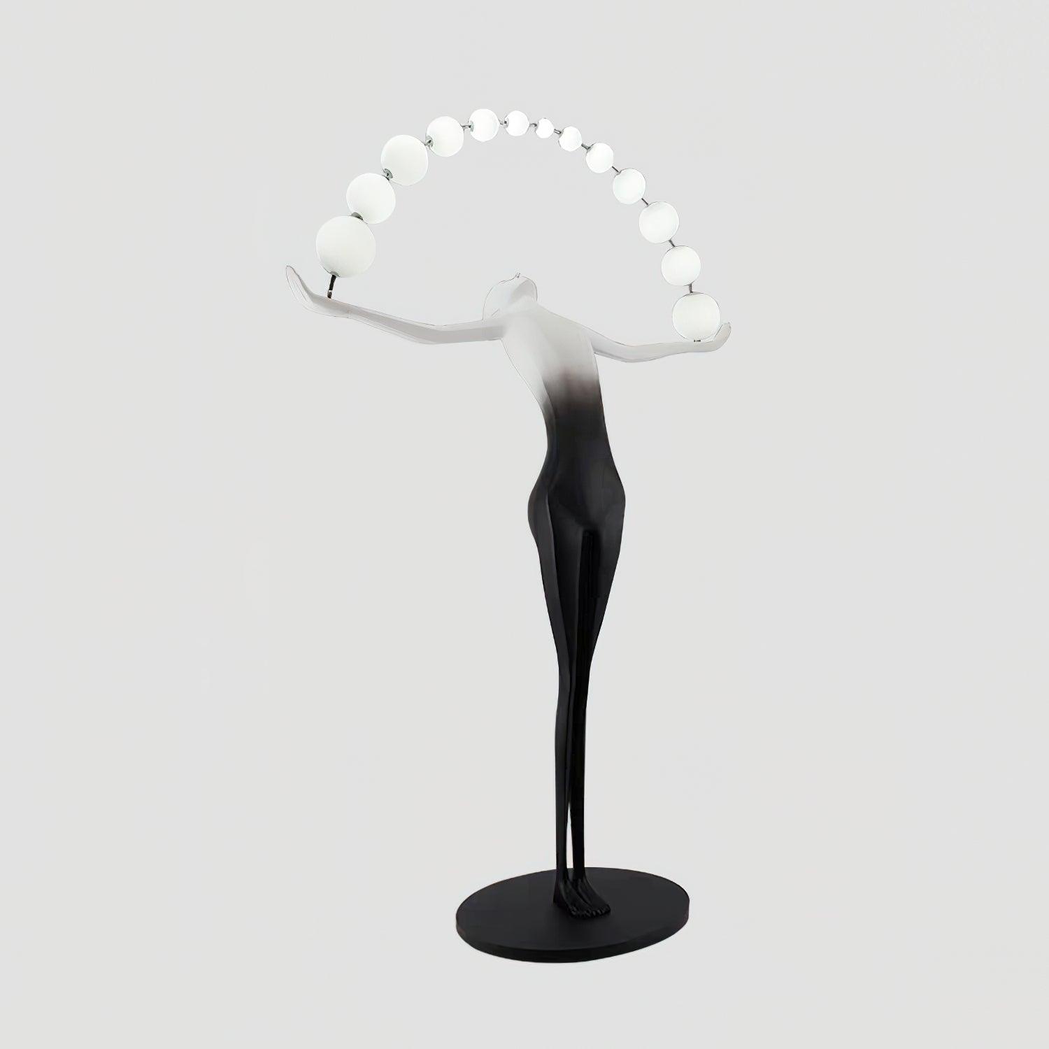 Luminara Gradient Sculptural Floor Lamp-Neutral Decor