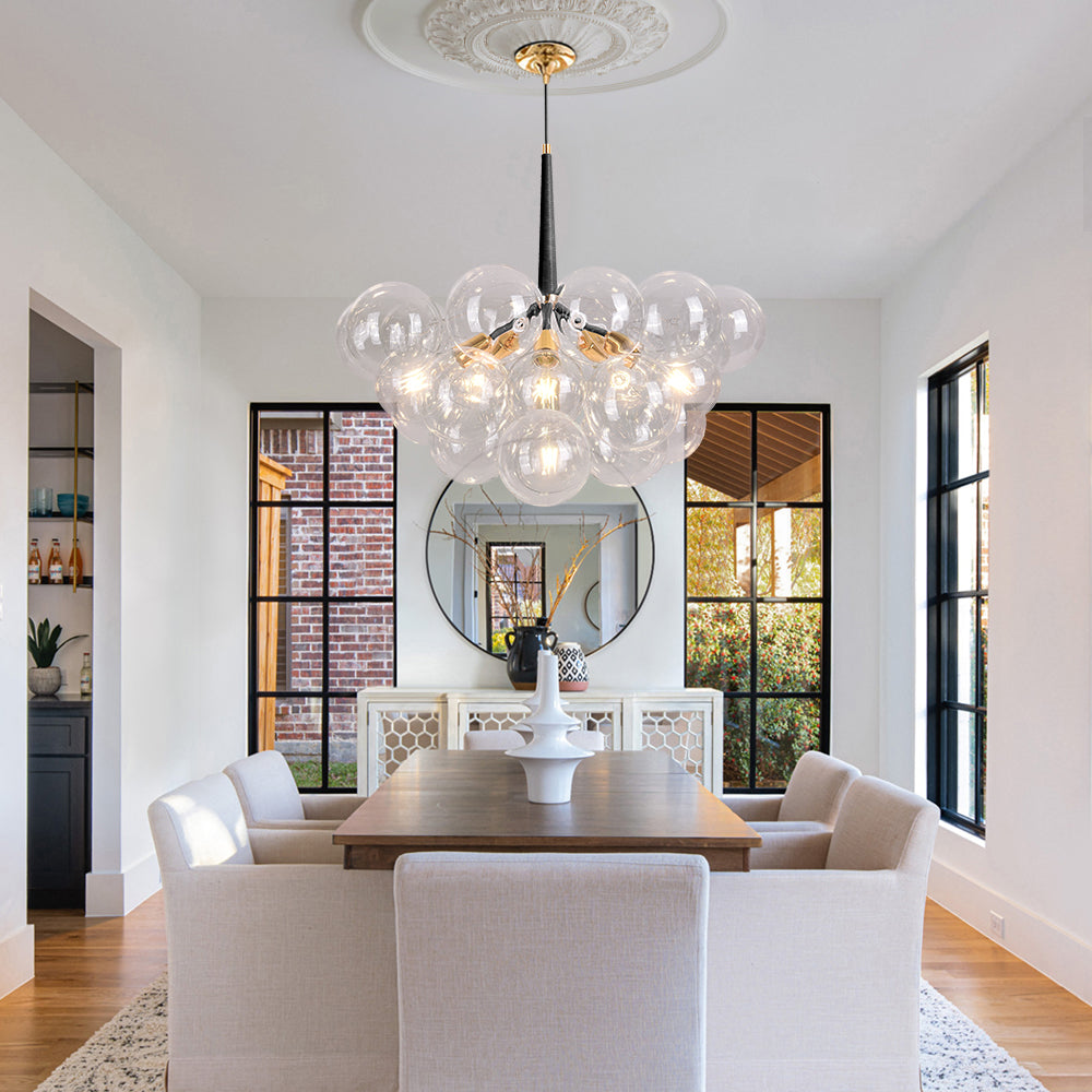 Luniva Modern Glass Chandelier - Lamp Copper