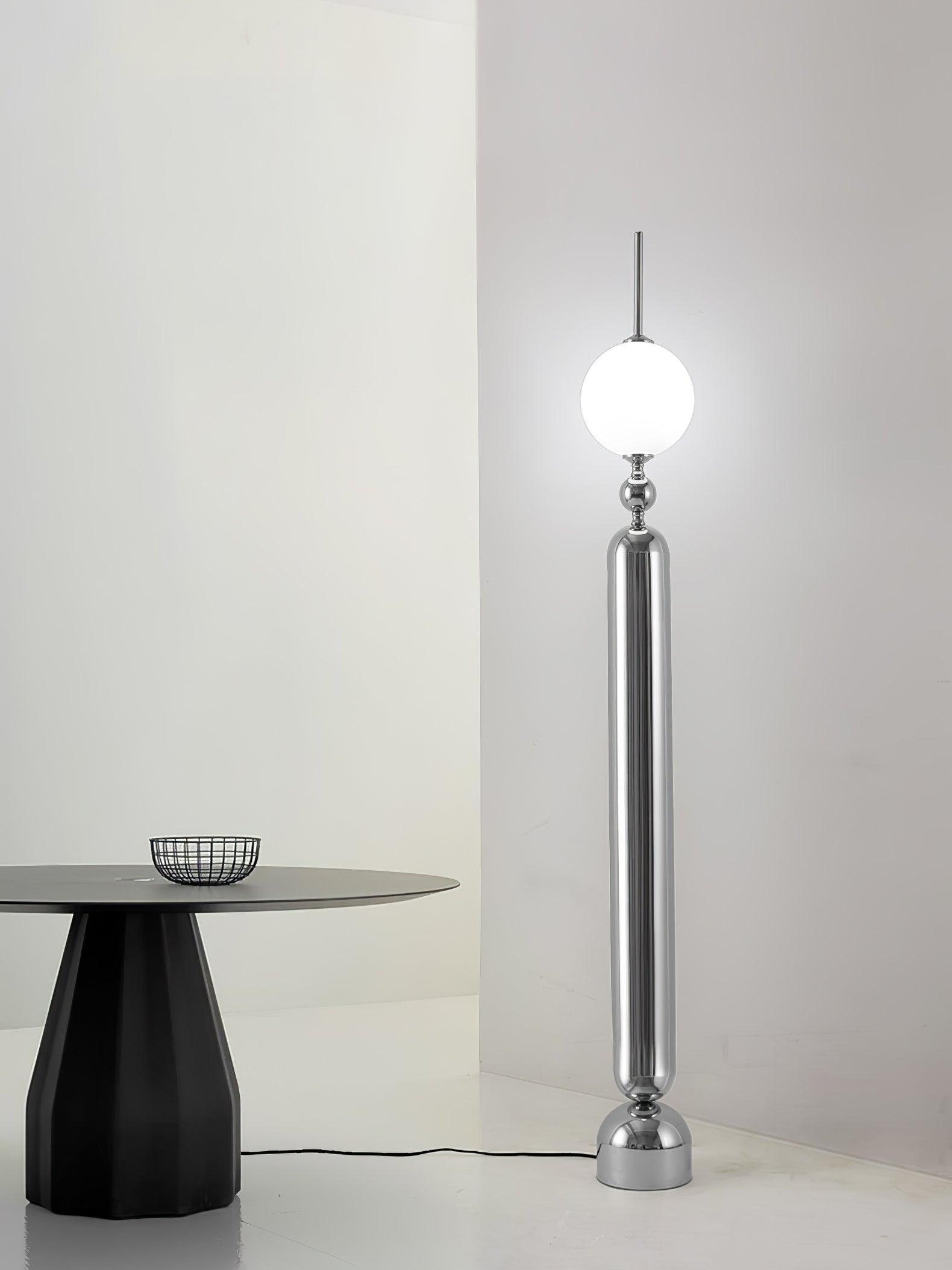 Avynen Futuristic Stainless Steel Floor Lamp-Neutral Decor
