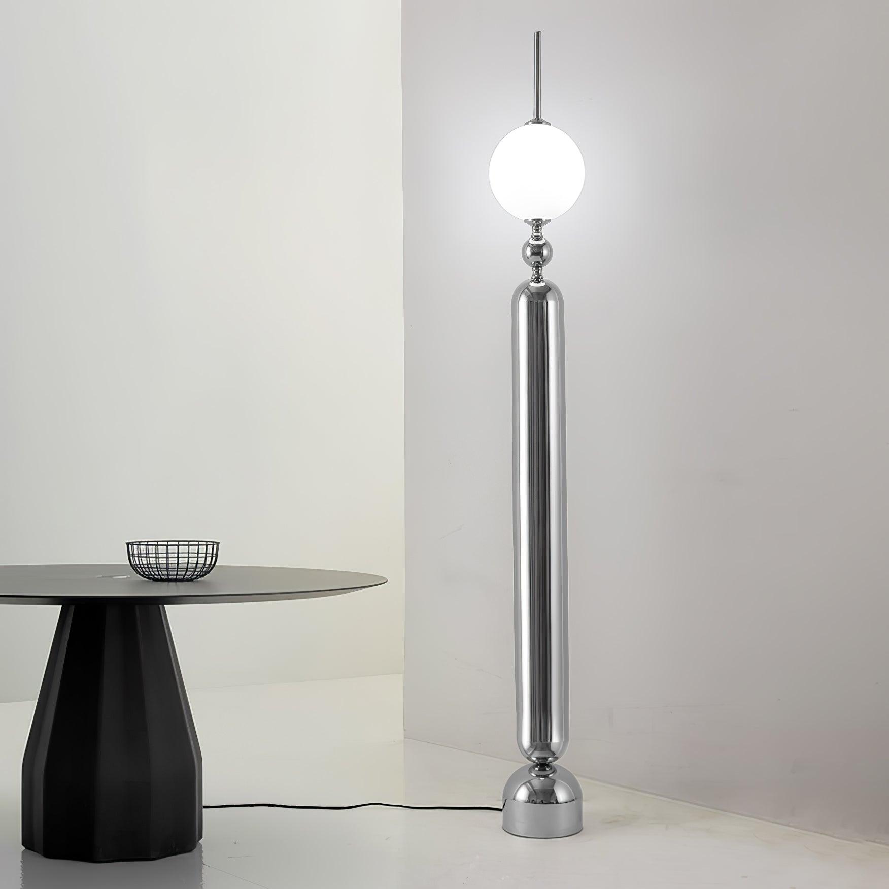 Avynen Futuristic Stainless Steel Floor Lamp-Neutral Decor