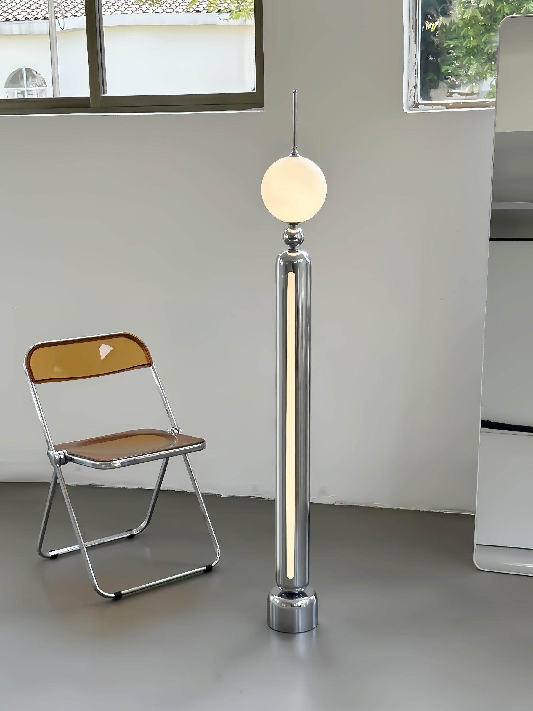 Avynen Futuristic Stainless Steel Floor Lamp-Neutral Decor