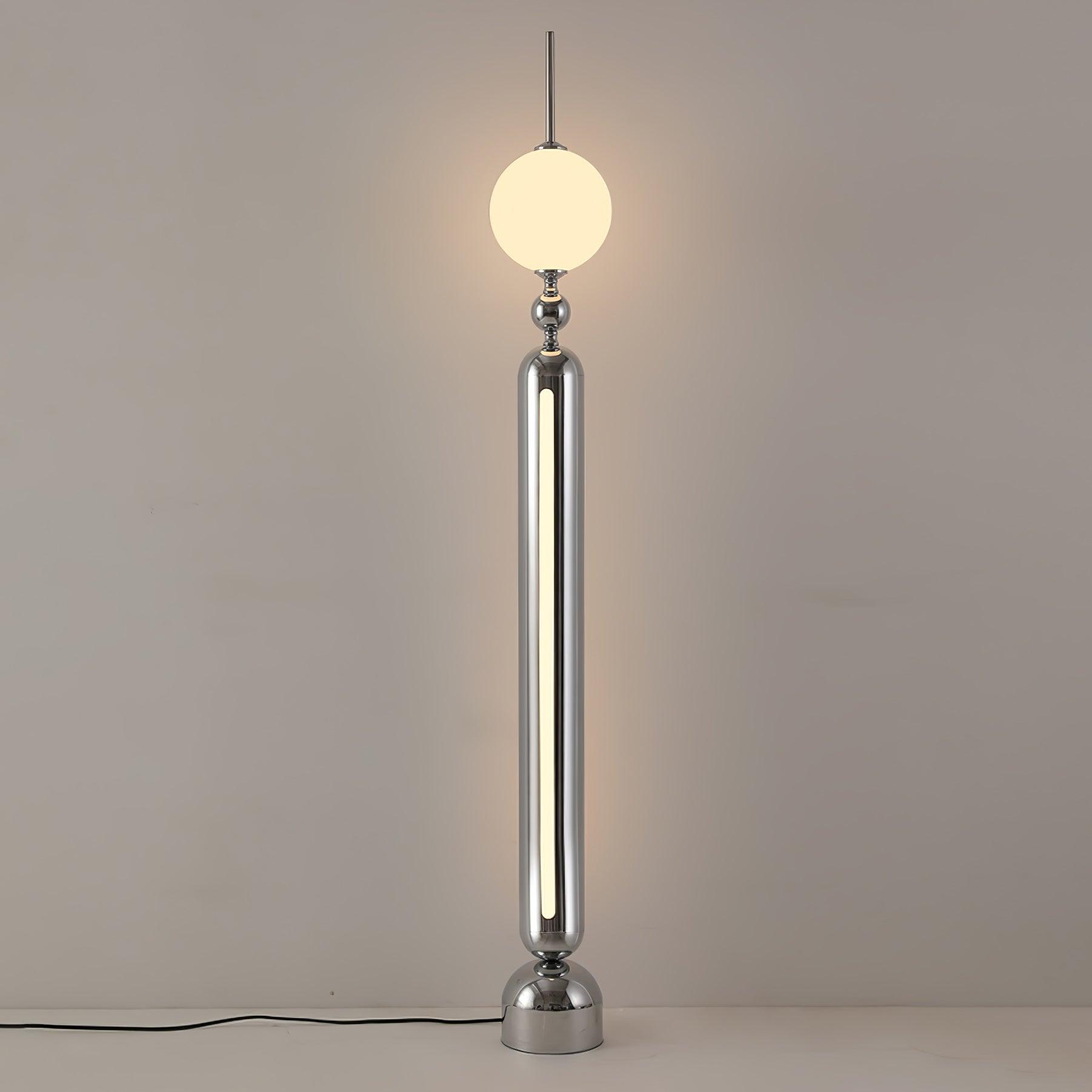 Avynen Futuristic Stainless Steel Floor Lamp-Neutral Decor