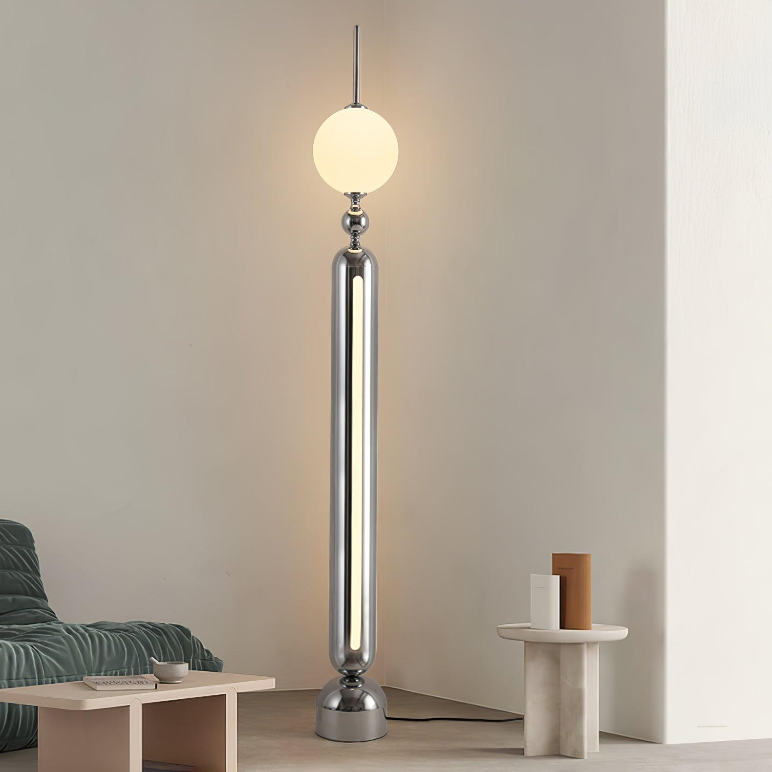 Avynen Futuristic Stainless Steel Floor Lamp-Neutral Decor