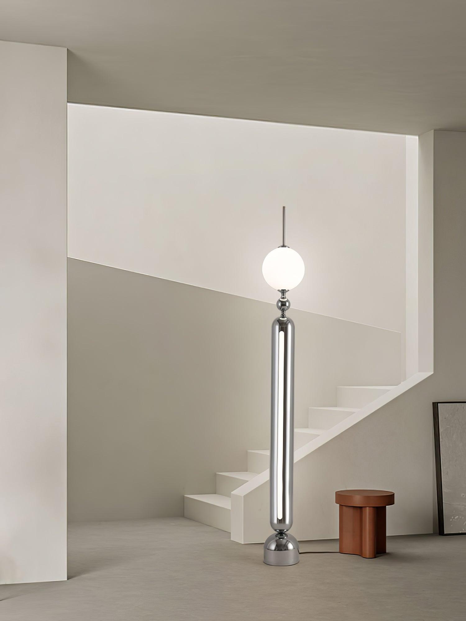 Avynen Futuristic Stainless Steel Floor Lamp-Neutral Decor