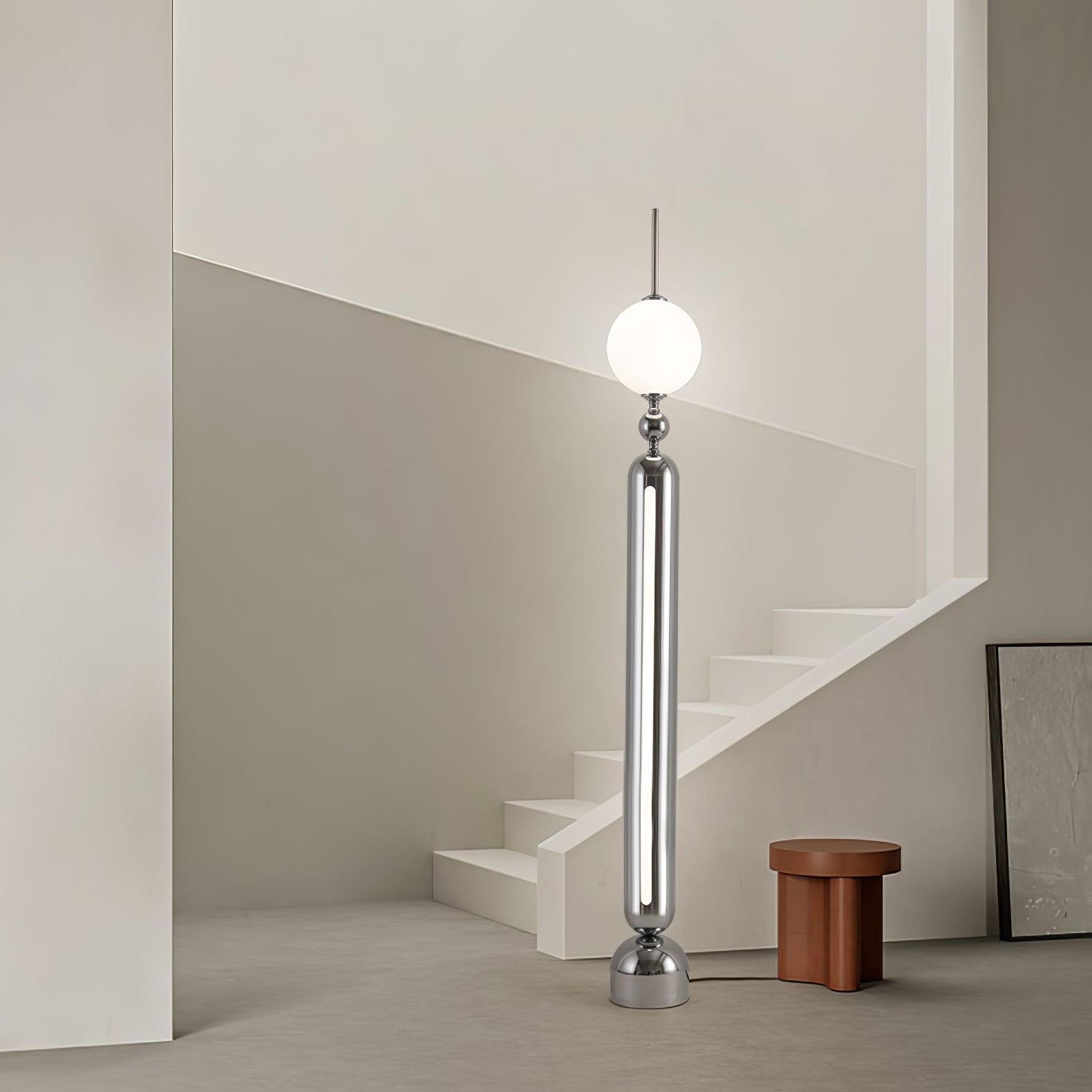 Avynen Futuristic Stainless Steel Floor Lamp-Neutral Decor