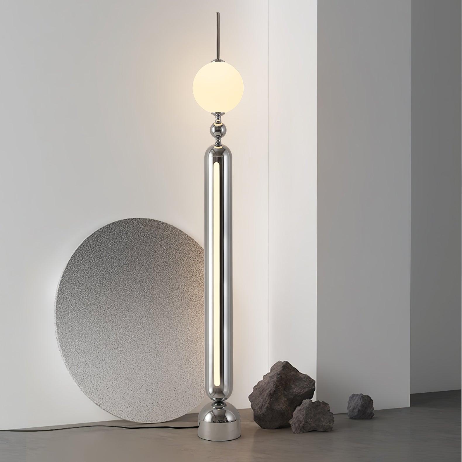 Avynen Futuristic Stainless Steel Floor Lamp-Neutral Decor