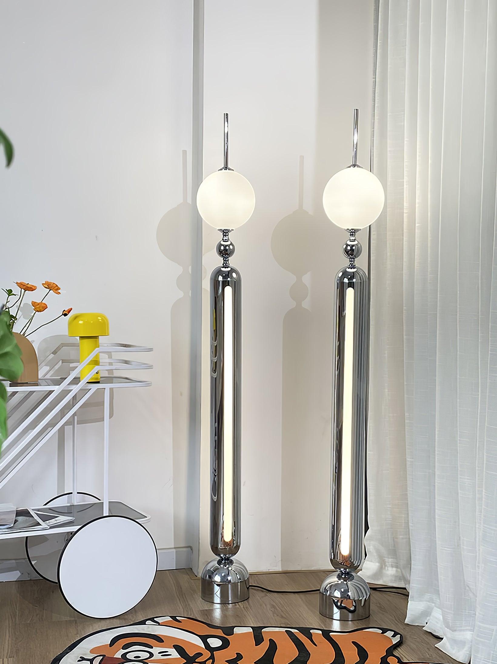 Avynen Futuristic Stainless Steel Floor Lamp-Neutral Decor