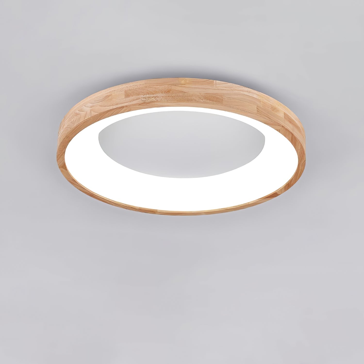 Uphae Modern Minimalist Square Wood Ceiling Light-Neutral Decor