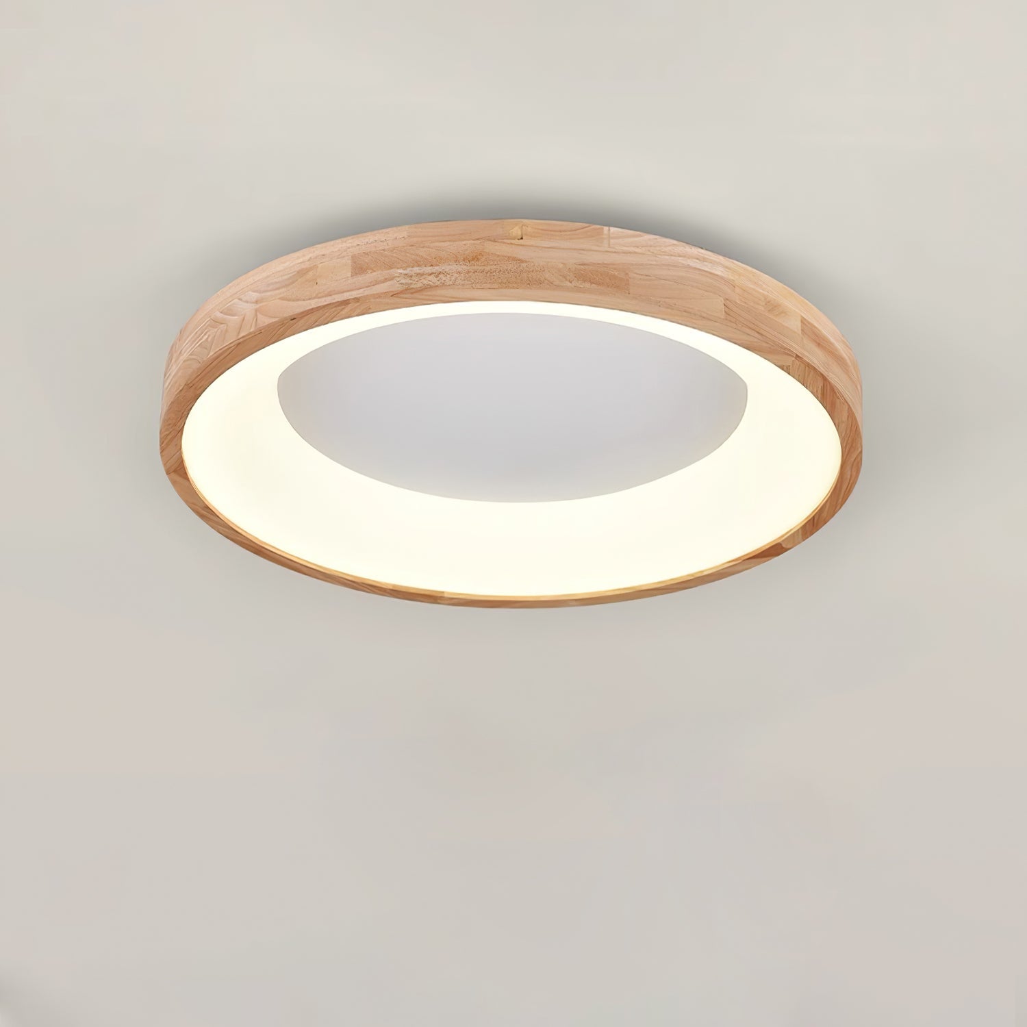 Uphae Modern Minimalist Square Wood Ceiling Light-Neutral Decor