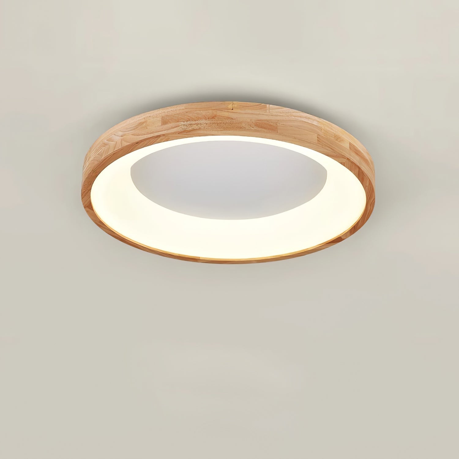 Uphae Modern Minimalist Square Wood Ceiling Light-Neutral Decor