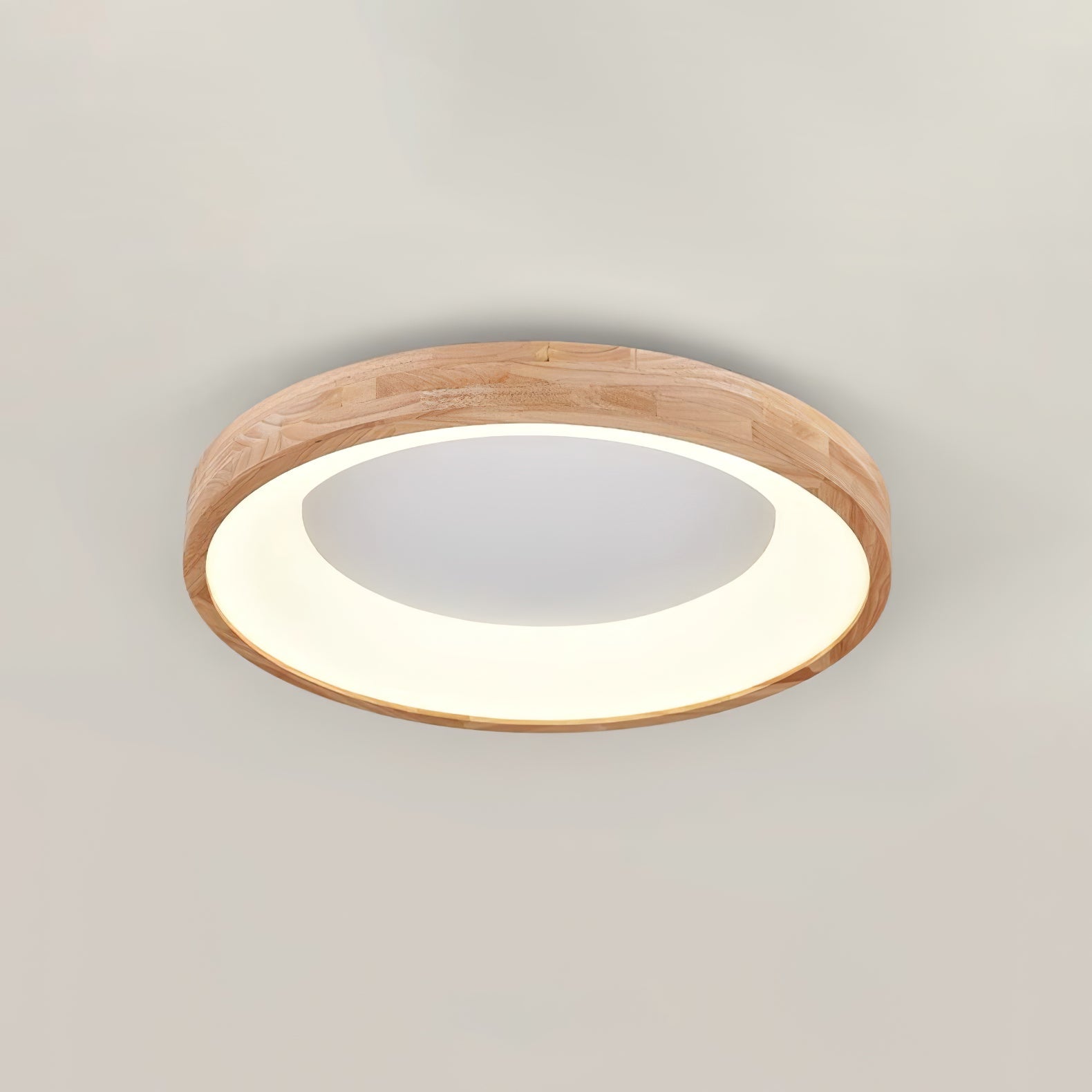 Uphae Modern Minimalist Square Wood Ceiling Light-Neutral Decor