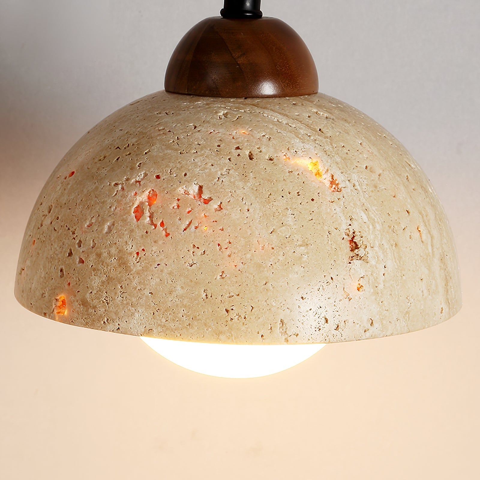 Fossil Travertine Swing Arm Wall Lamp Plug-in-Neutral Decor