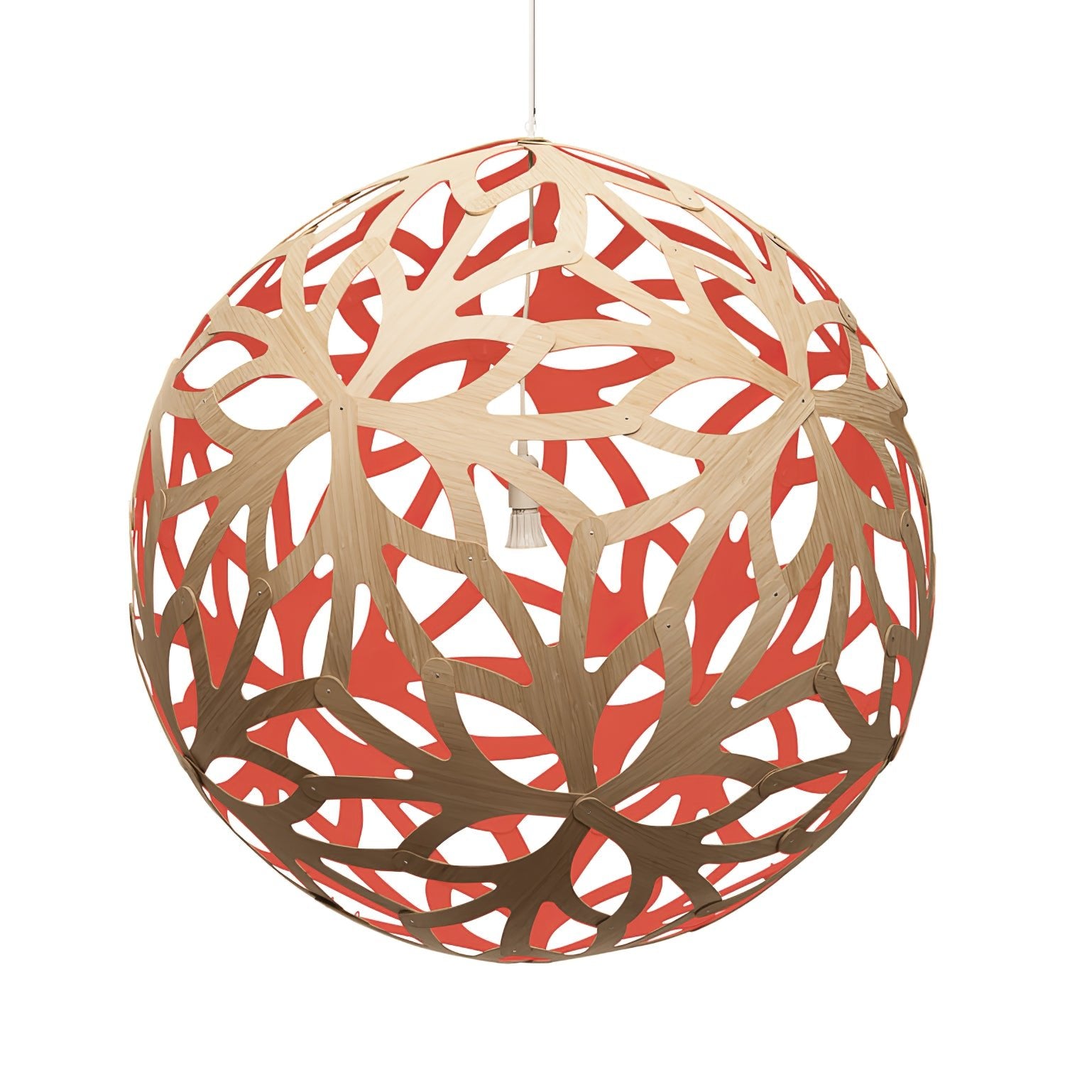 Lustra Pendant Light Geometric Wooden Woven-Neutral Decor