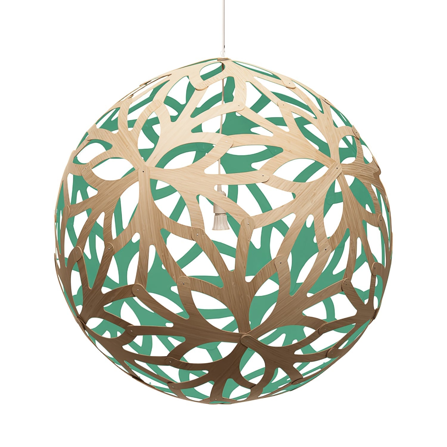Lustra Pendant Light Geometric Wooden Woven-Neutral Decor