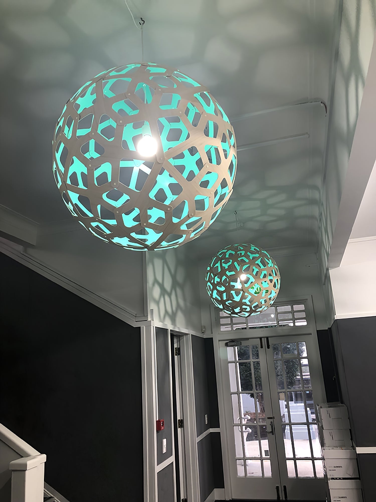 Lustra Pendant Light Geometric Wooden Woven-Neutral Decor