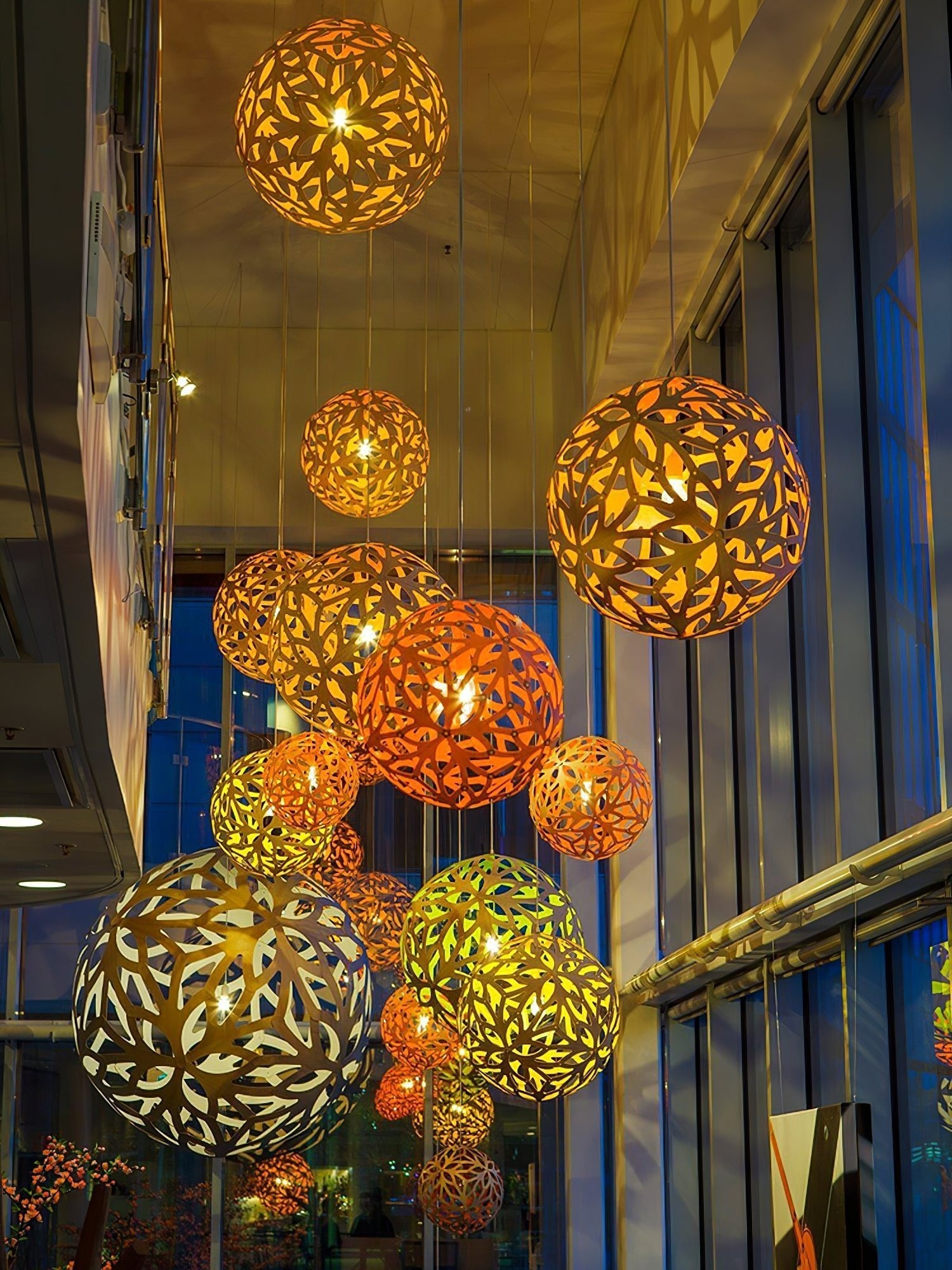 Lustra Pendant Light Geometric Wooden Woven-Neutral Decor